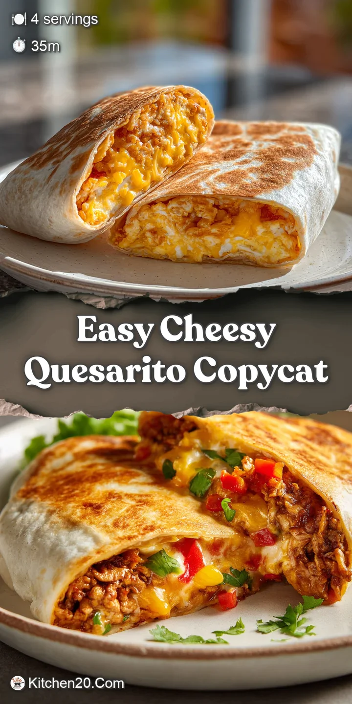 Close-up capturing the gooey cheese pull from a warm quesarito, highlighting the textures of tortilla and delicious fillings.