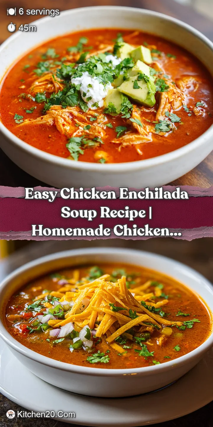 Close-up of a spoonful of chicken enchilada soup, showcasing tender chicken, soft beans, and the rich, spiced broth with m...