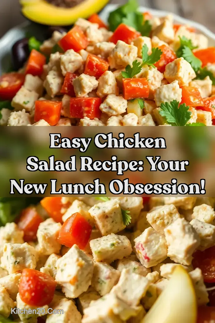 Easy Chicken Salad Recipe: Your new lunch obsession! : PIN FOR LATER Easy Chicken Salad Recipe: Your new lunch obsession!