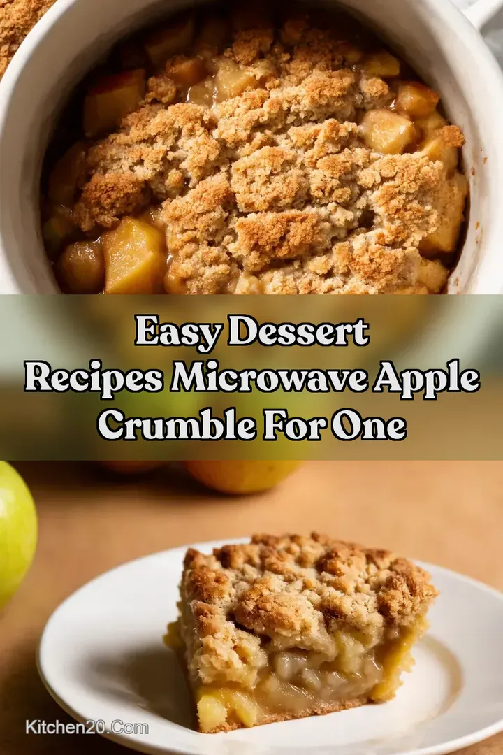 Easy Dessert Recipes Microwave Apple Crumble For One : PIN FOR LATER Easy Dessert Recipes Microwave Apple Crumble For One