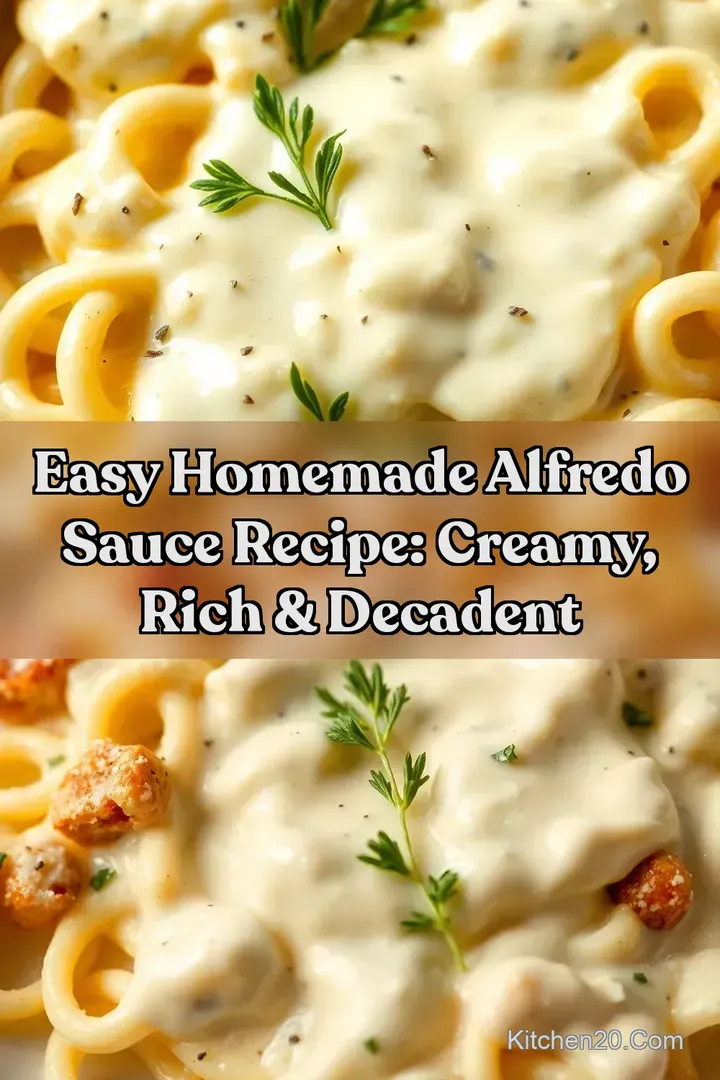 Easy Homemade Alfredo Sauce Recipe: Creamy Rich & Decadent : PIN FOR LATER Easy Homemade Alfredo Sauce Recipe: Creamy Rich & Decadent
