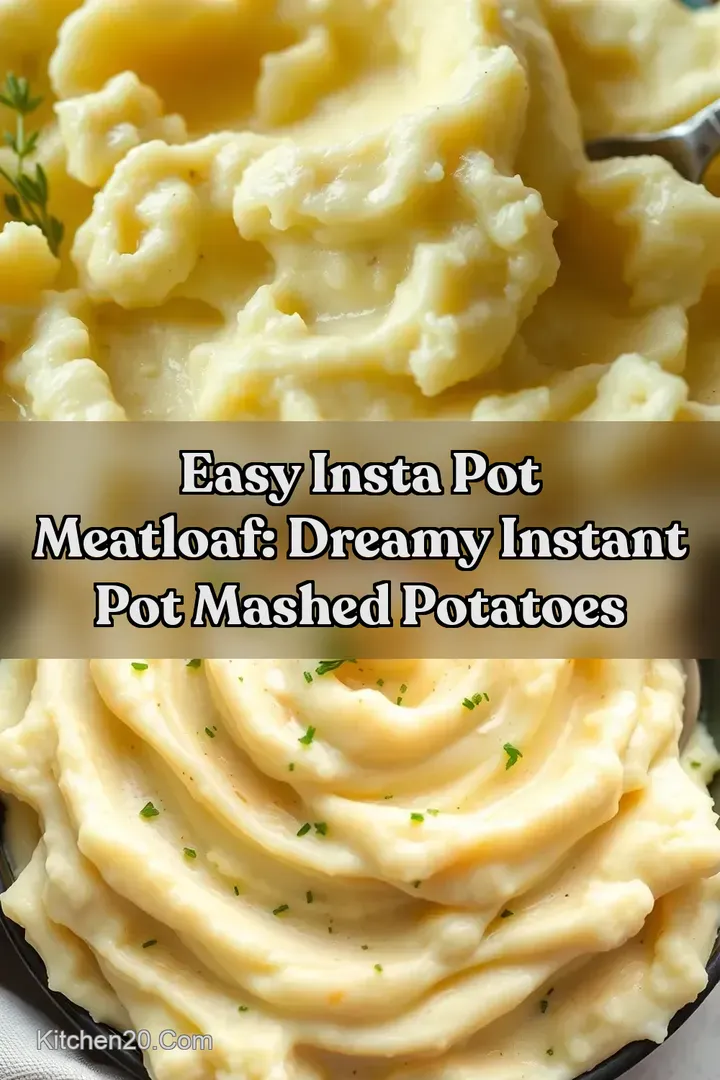 Easy Insta Pot Meatloaf: Dreamy Instant Pot Mashed Potatoes