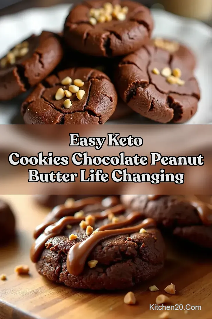 Easy Keto Cookies Chocolate Peanut Butter Life Changing