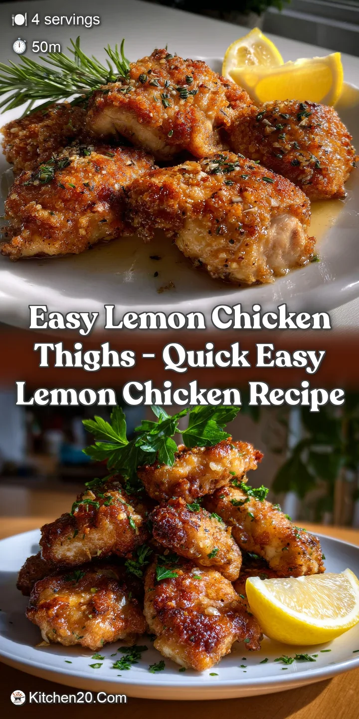 Easy Lemon Chicken Thighs - Quick Easy Lemon Chicken Recipe