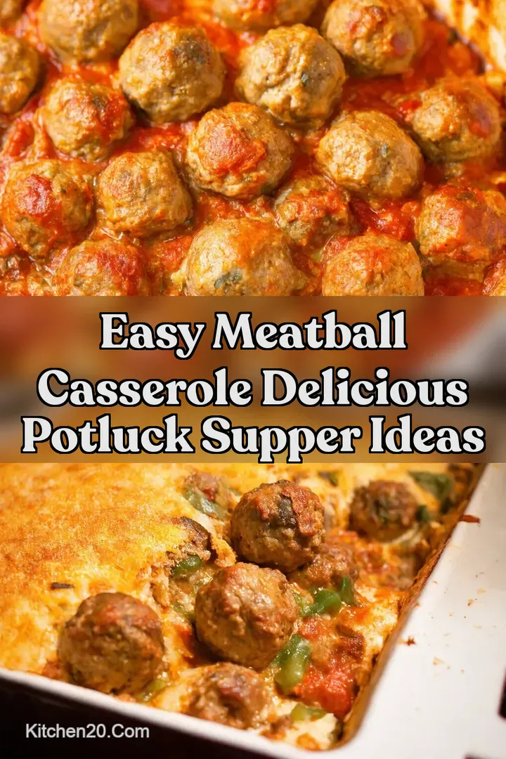 Easy Meatball Casserole Delicious Potluck Supper Ideas : PIN FOR LATER Easy Meatball Casserole Delicious Potluck Supper Ideas