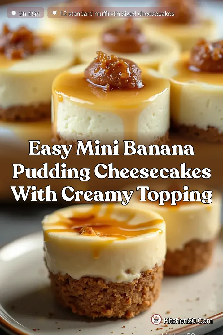 Easy Mini Banana Pudding Cheesecakes with Creamy Topping