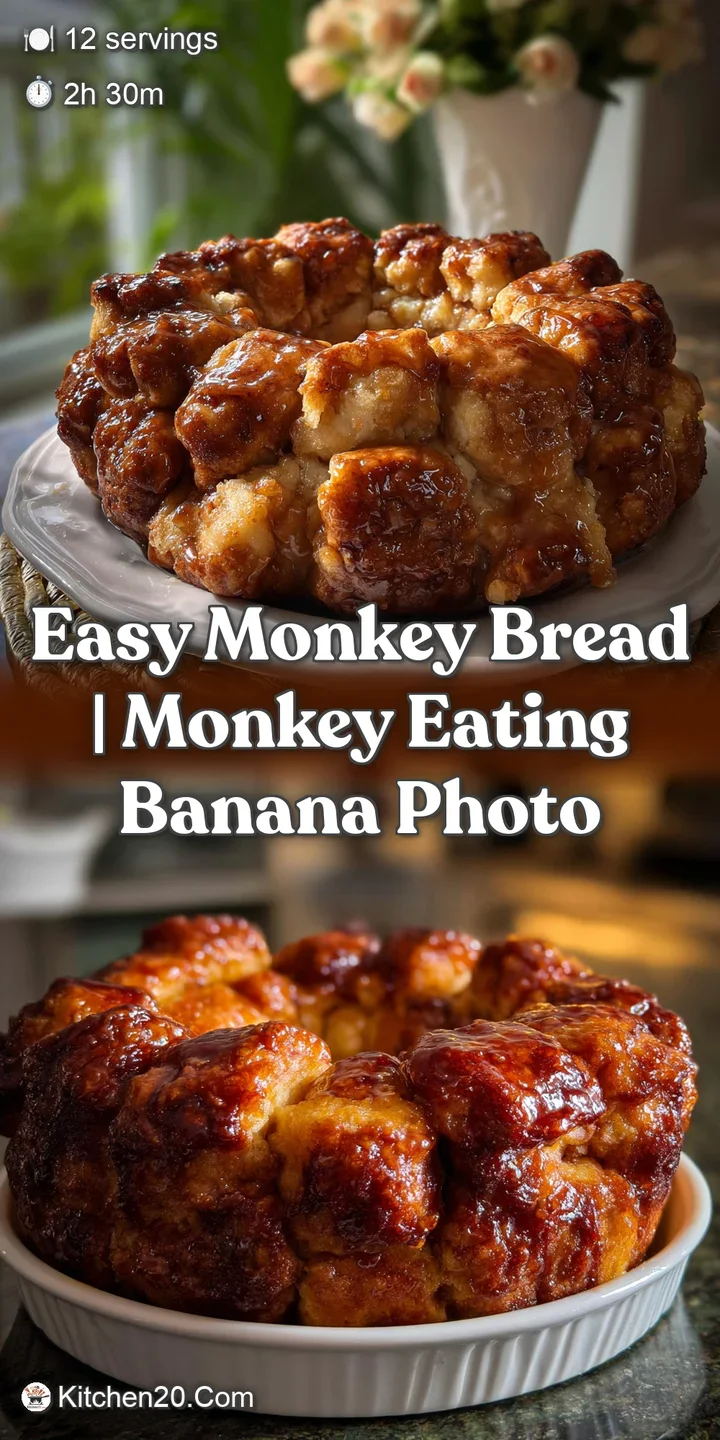 Close-up of the soft, pillowy dough, revealing its tender, pull-apart texture. The rich caramel sauce cascades down, tempt...