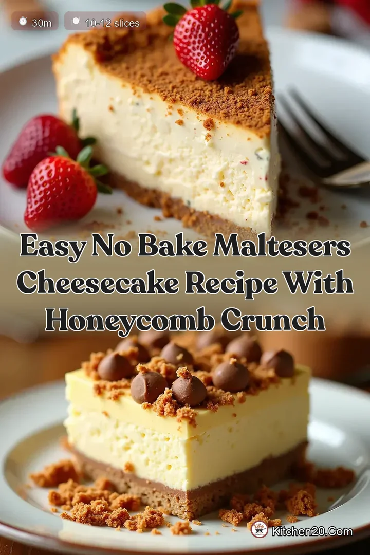 Easy No Bake Maltesers Cheesecake Recipe with Honeycomb Crunch