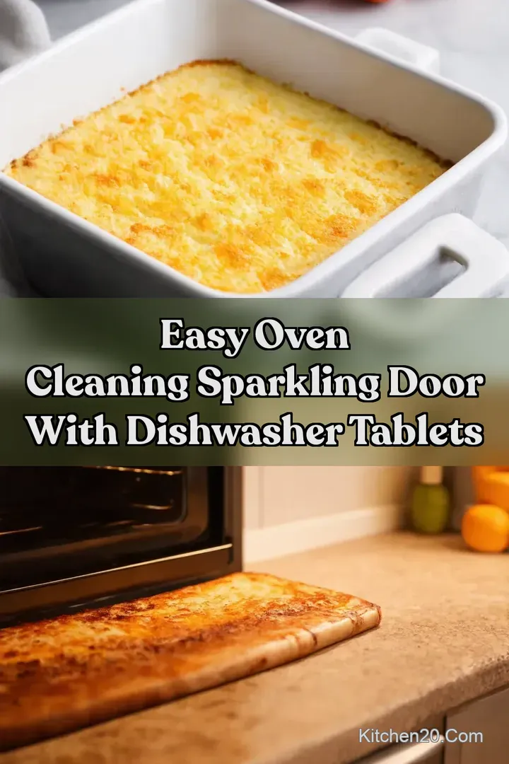 Easy Oven Cleaning Sparkling Door with Dishwasher Tablets