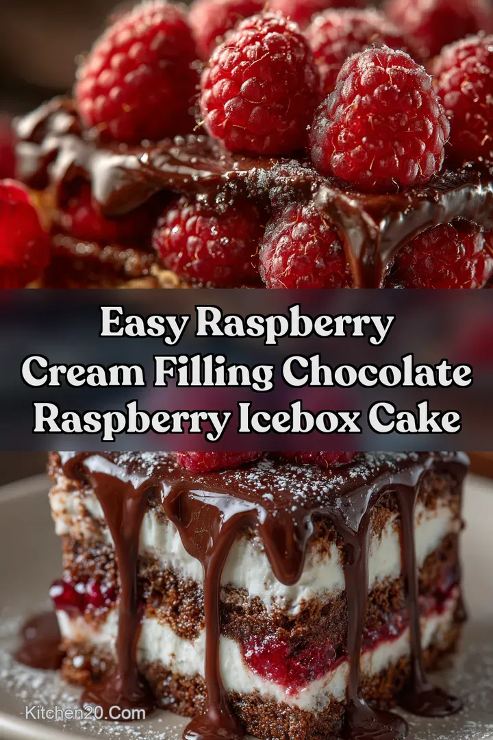 Easy Raspberry Cream Filling Chocolate Raspberry Icebox Cake