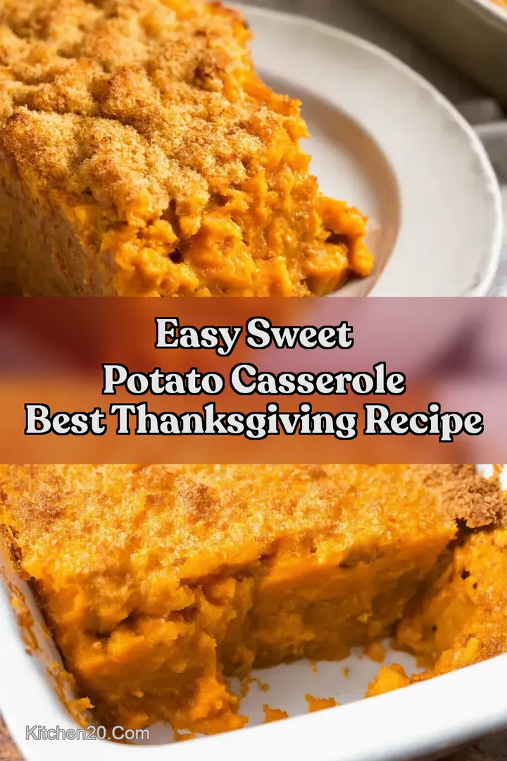 Easy Sweet Potato Casserole Best Thanksgiving Recipe : PIN FOR LATER Easy Sweet Potato Casserole Best Thanksgiving Recipe