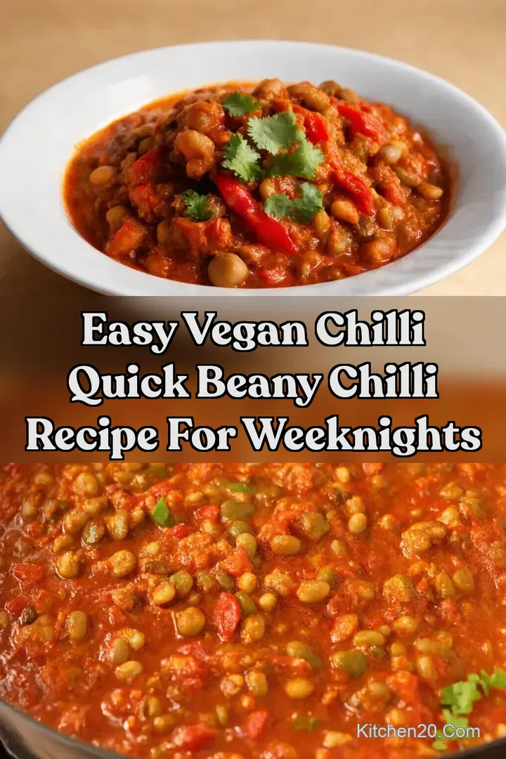 Easy Vegan Chilli Quick Beany Chilli Recipe for Weeknights