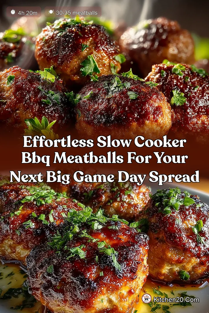 Effortless Slow Cooker BBQ Meatballs for Your Next Big Game Day Spread