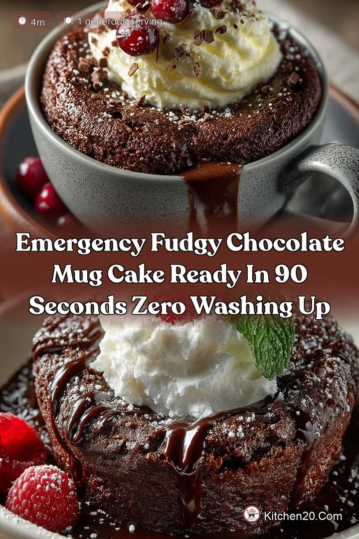 Emergency Fudgy Chocolate Mug Cake Ready in 90 Seconds Zero Washing Up