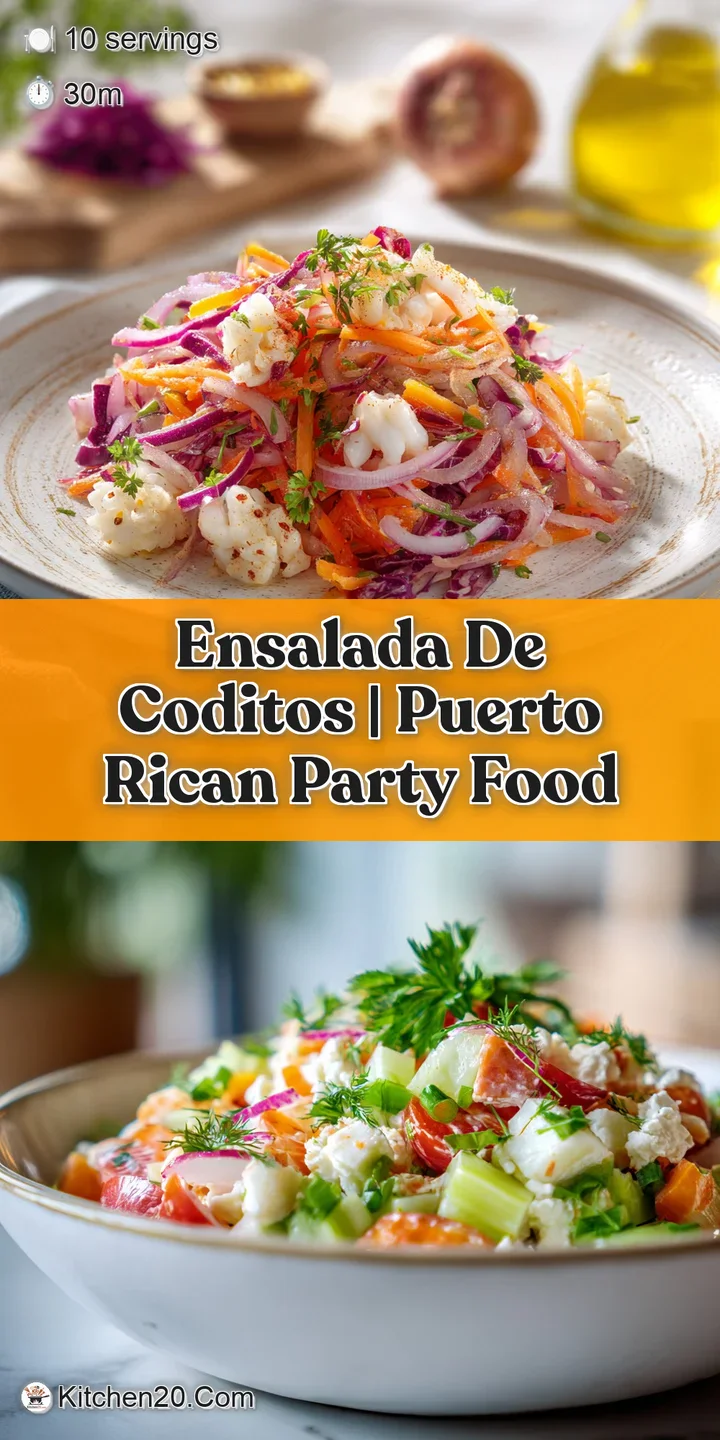 Close-up view of glistening elbow macaroni salad. Pink diced ham, vibrant green peas and diced red bell peppers are coated...