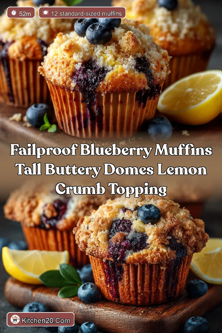 FailProof Blueberry Muffins Tall Buttery Domes Lemon Crumb Topping