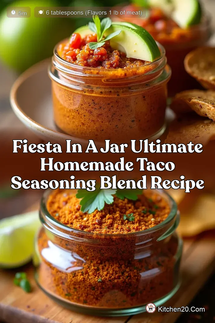 Fiesta in a Jar Ultimate Homemade Taco Seasoning Blend Recipe
