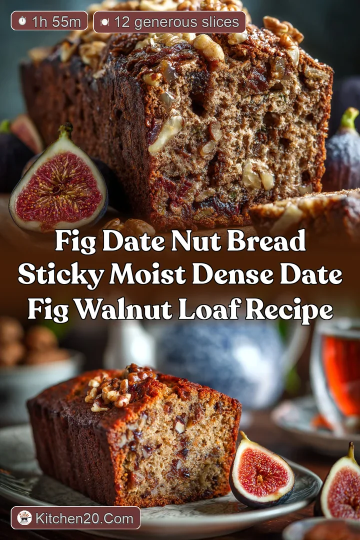 Fig Date Nut Bread Sticky Moist Dense Date Fig Walnut Loaf Recipe