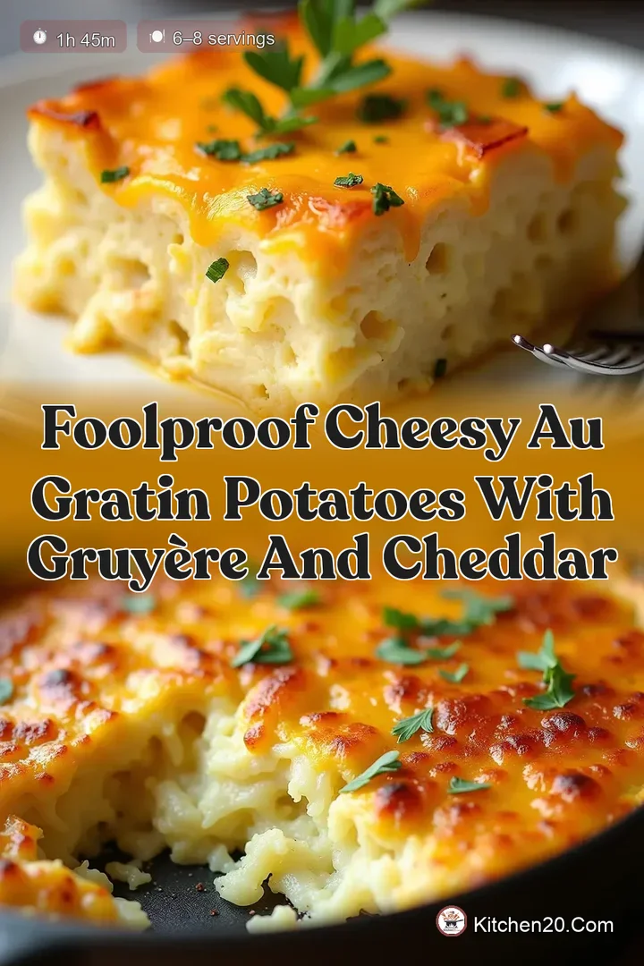 Foolproof Cheesy Au Gratin Potatoes with Gruy&egrave;re and Cheddar