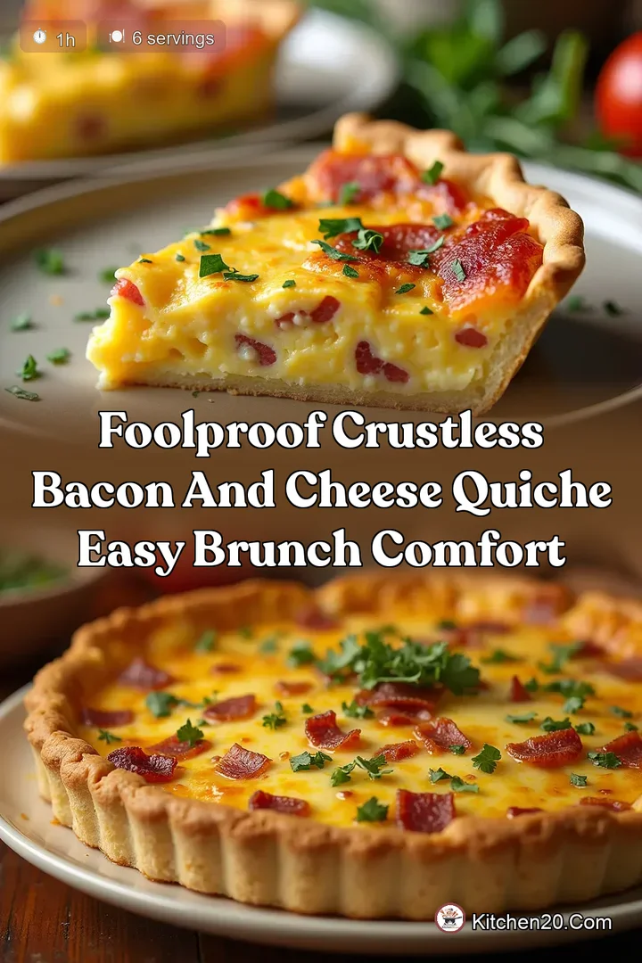 Foolproof Crustless Bacon and Cheese Quiche Easy Brunch Comfort