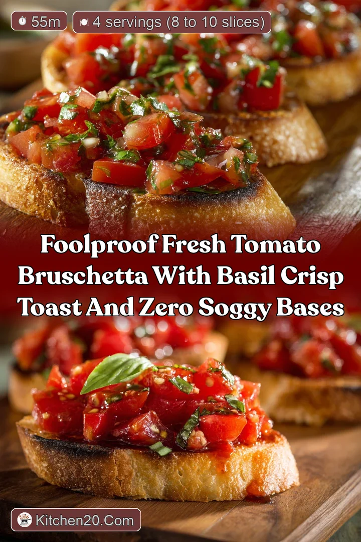 Foolproof Fresh Tomato Bruschetta with Basil Crisp Toast and Zero Soggy Bases