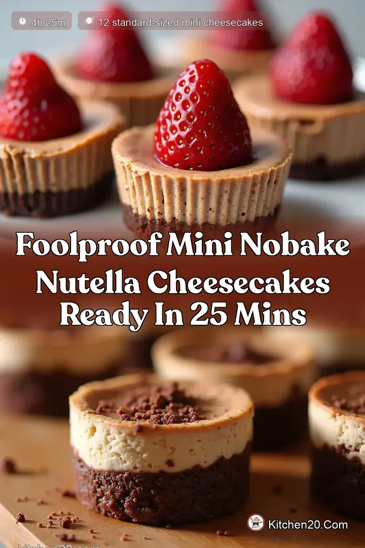 Foolproof Mini NoBake Nutella Cheesecakes Ready in 25 Mins