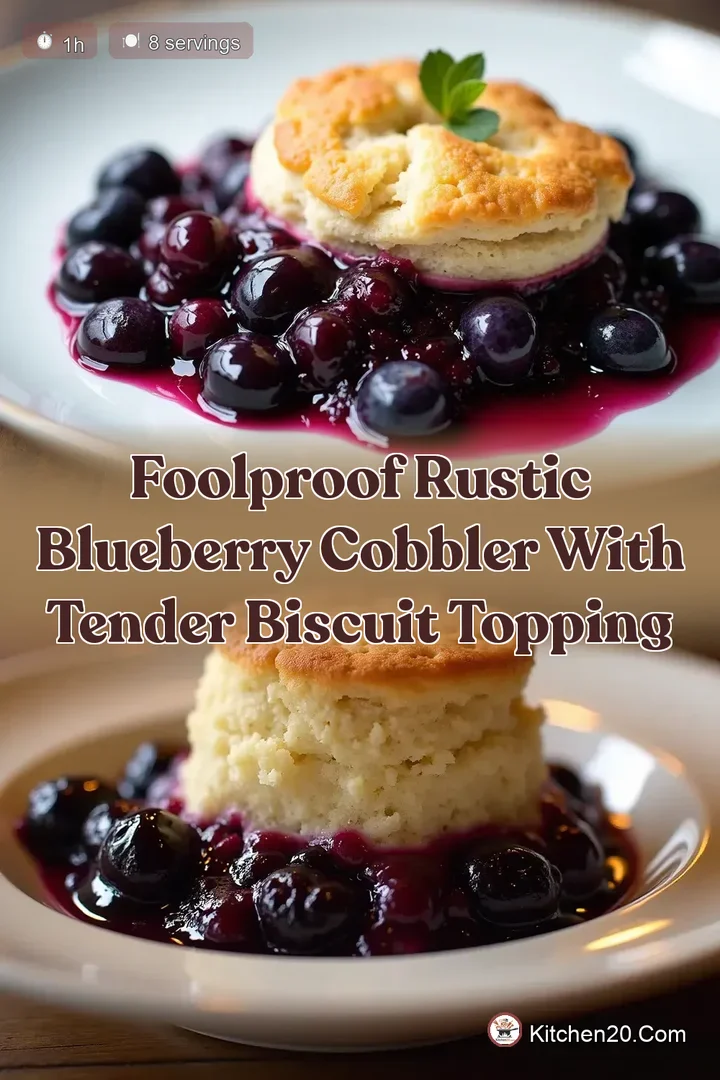 Foolproof Rustic Blueberry Cobbler with Tender Biscuit Topping