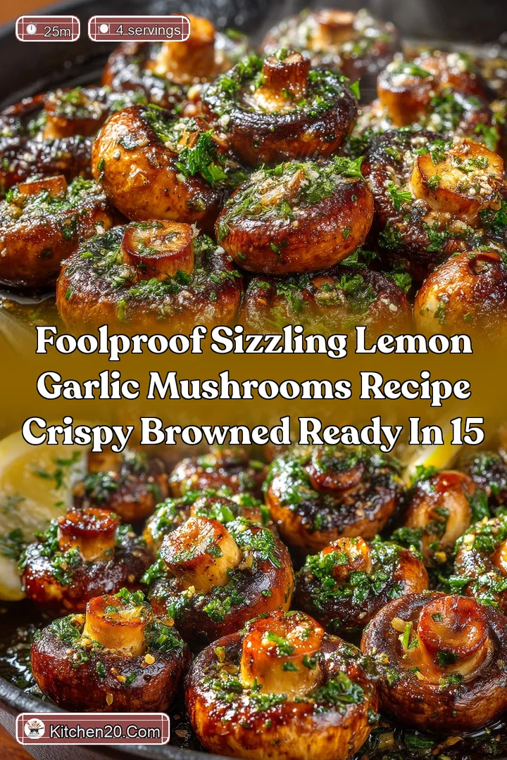 Foolproof Sizzling Lemon Garlic Mushrooms Recipe Crispy Browned Ready in 15