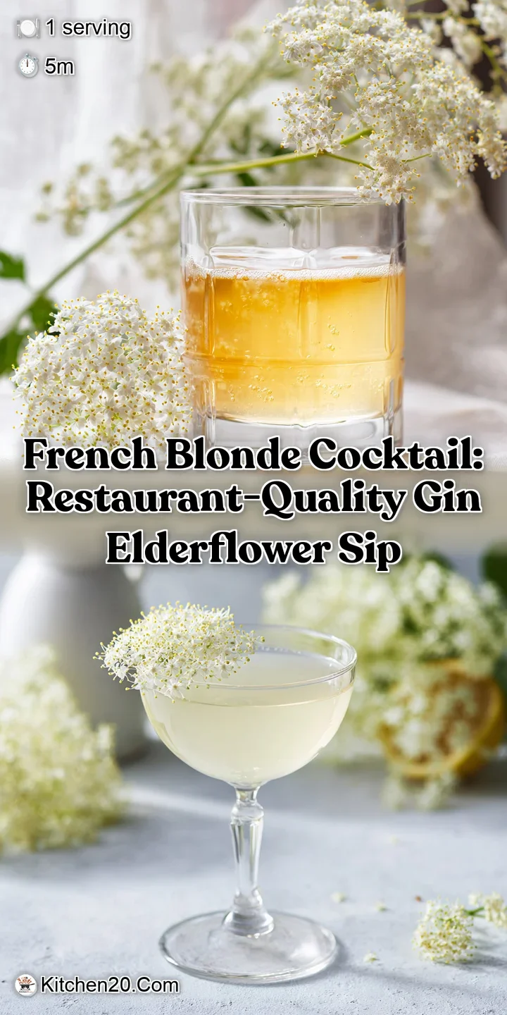 French Blonde Cocktail: Restaurant-Quality Gin Elderflower Sip