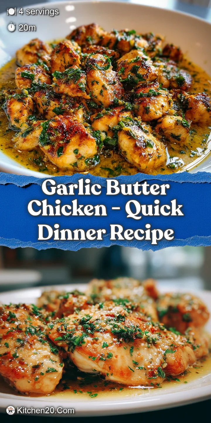 Close-up of succulent chicken in a luscious, light sauce. Garlic and herb flecks add depth. Appetizing!