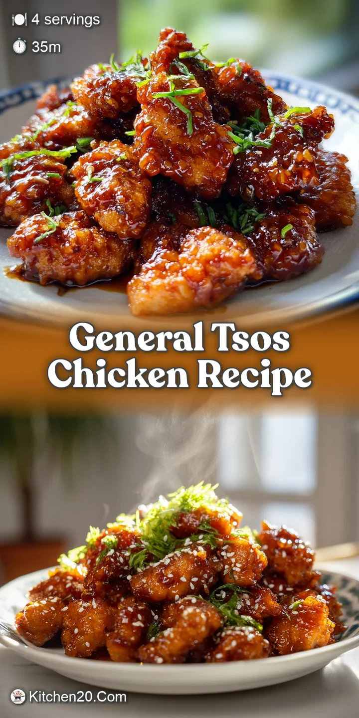 Close-up shows glistening, reddish-brown chicken with sesame seeds; slight crispness hints at sweet and savory perfection.