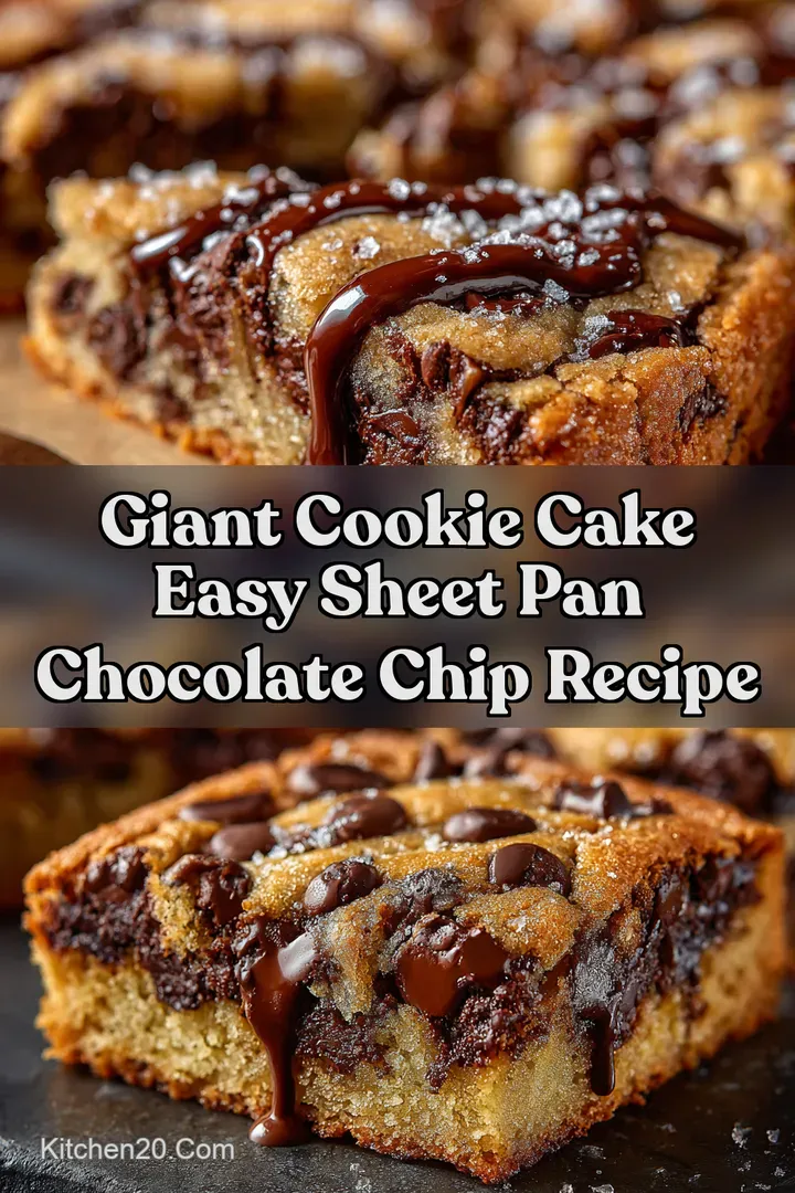 Giant Cookie Cake Easy Sheet Pan Chocolate Chip Recipe