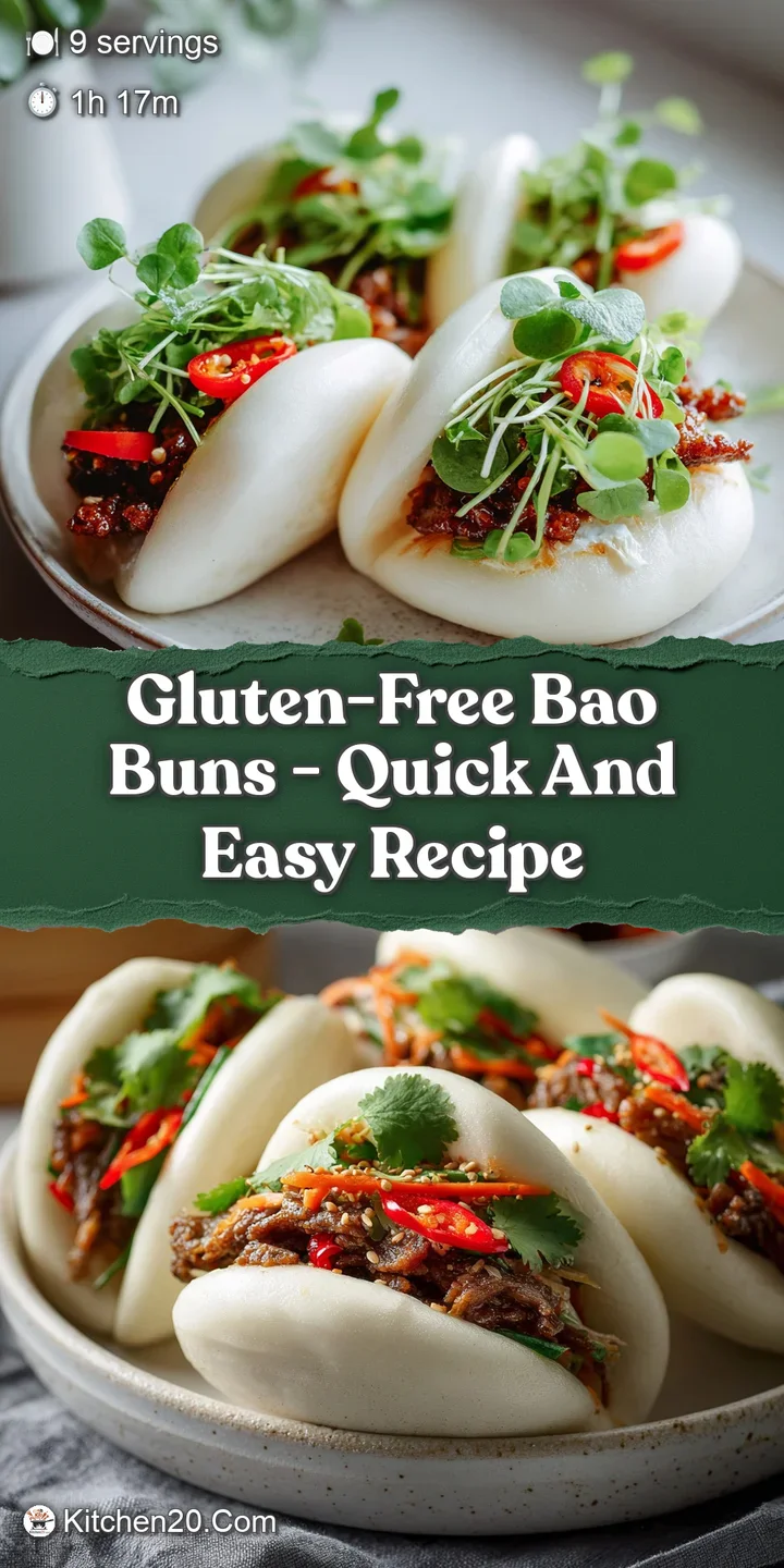 Close-up of a gluten-free bao bun, showing soft, slightly dimpled surface and a hint of the delicious filling inside.