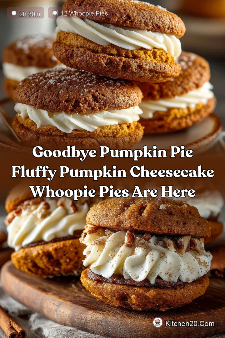 Goodbye Pumpkin Pie Fluffy Pumpkin Cheesecake Whoopie Pies are Here