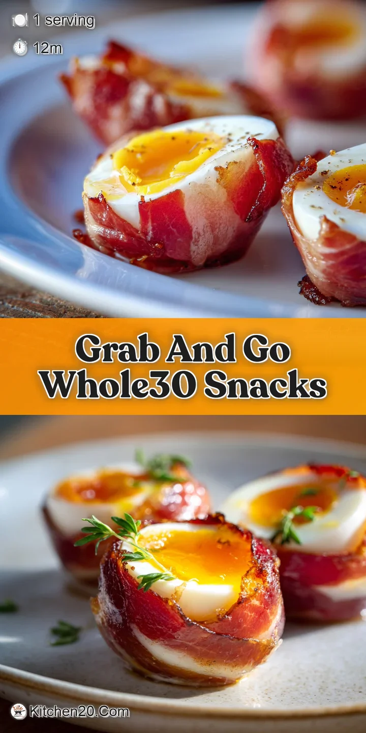 Close-up of a hard-boiled egg topped with crispy prosciutto. The bright yolk pops against the salty meat's dark texture.