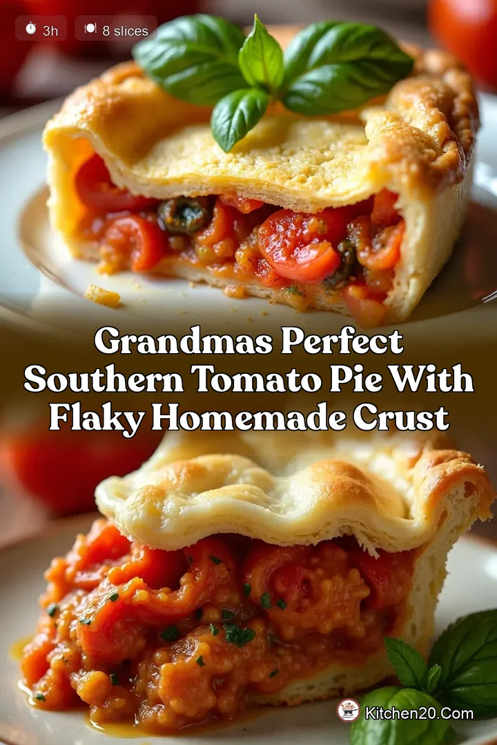 Grandmas Perfect Southern Tomato Pie with Flaky Homemade Crust