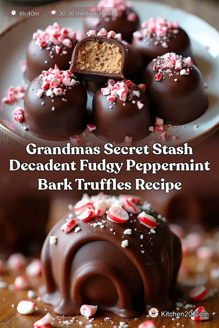 Grandmas Secret Stash Decadent Fudgy Peppermint Bark Truffles Recipe