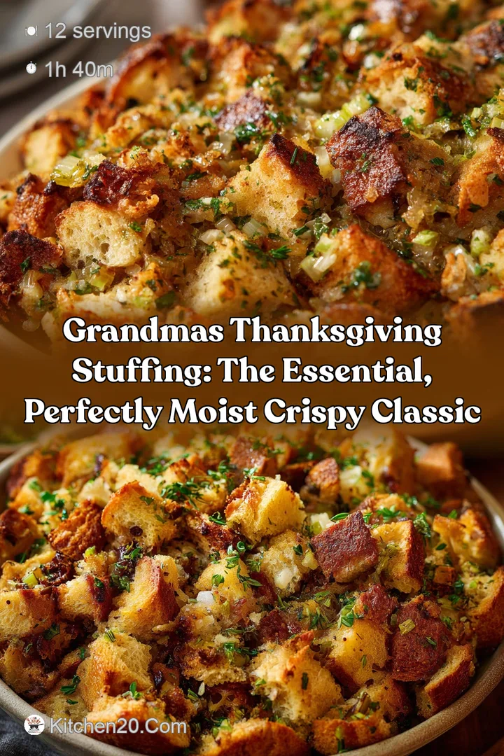 Grandmas Thanksgiving Stuffing: The Essential Perfectly Moist Crispy Classic
