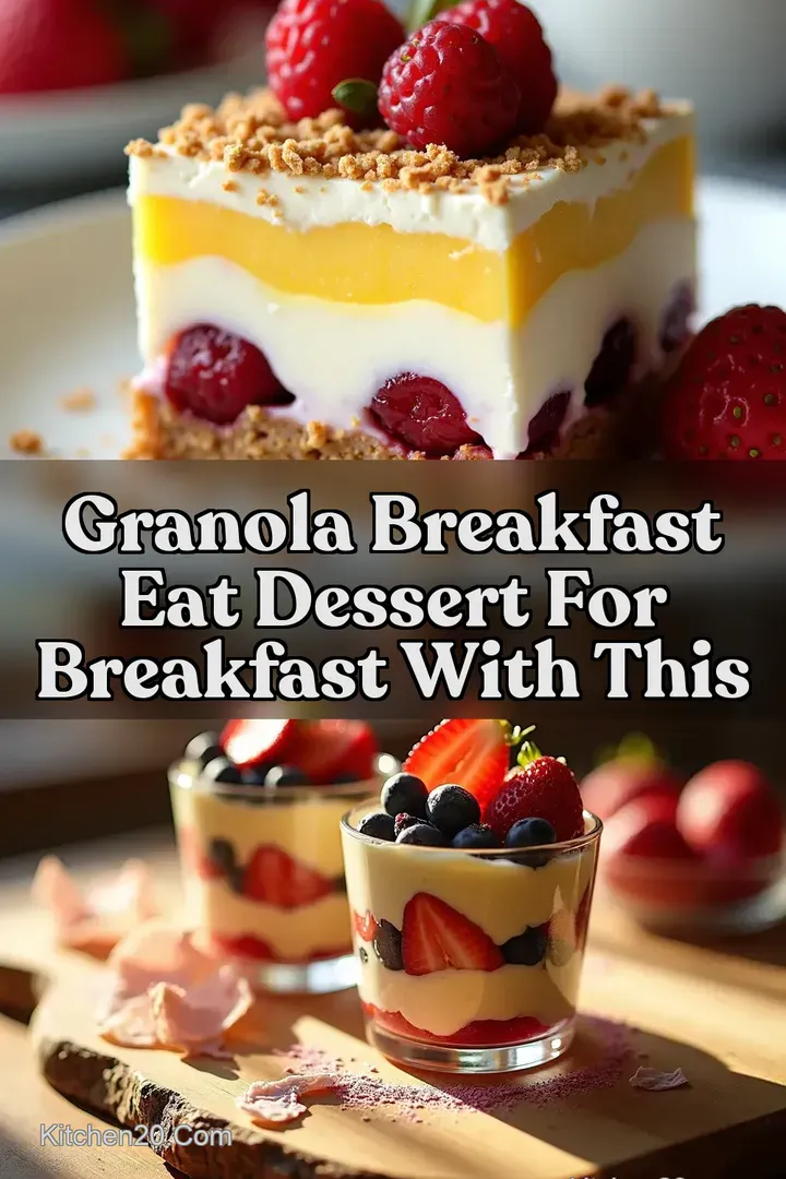 Granola Breakfast Eat Dessert for Breakfast with This