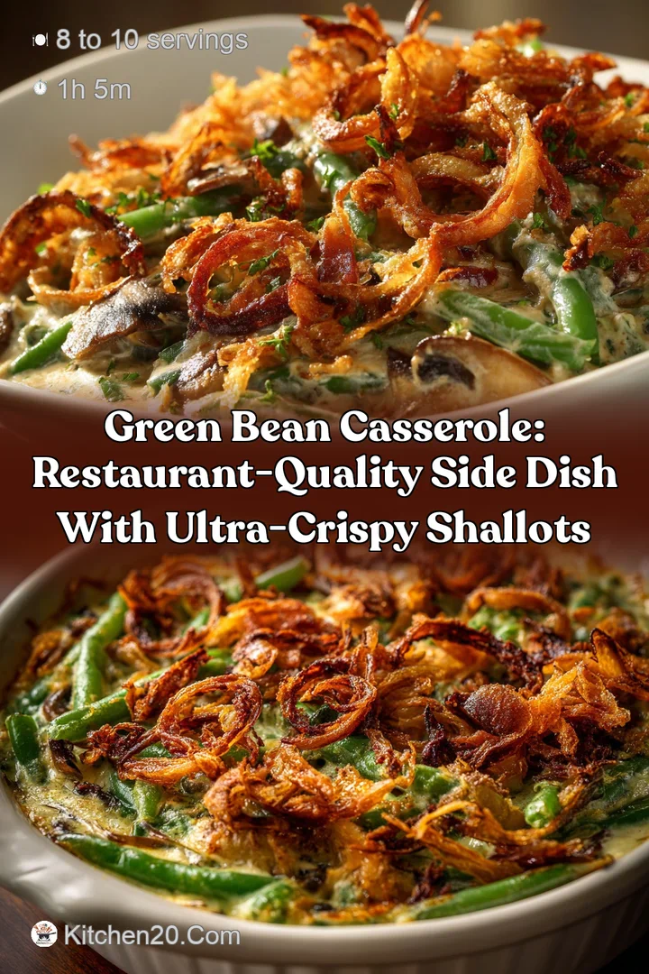 Green Bean Casserole: Restaurant-Quality Side Dish with Ultra-Crispy Shallots