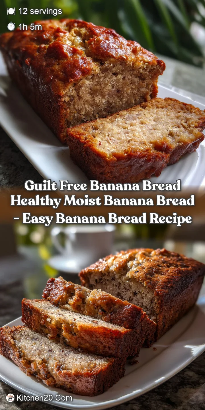Guilt Free Banana Bread Healthy Moist Banana Bread - Easy Banana Bread Recipe