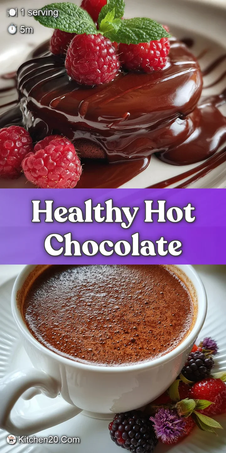Close-up of luscious, dark hot chocolate with a velvety texture. Hints of cocoa powder create depth and warmth in this bev...
