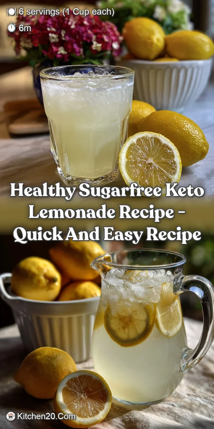 Healthy SugarFree Keto Lemonade Recipe - Quick and Easy Recipe