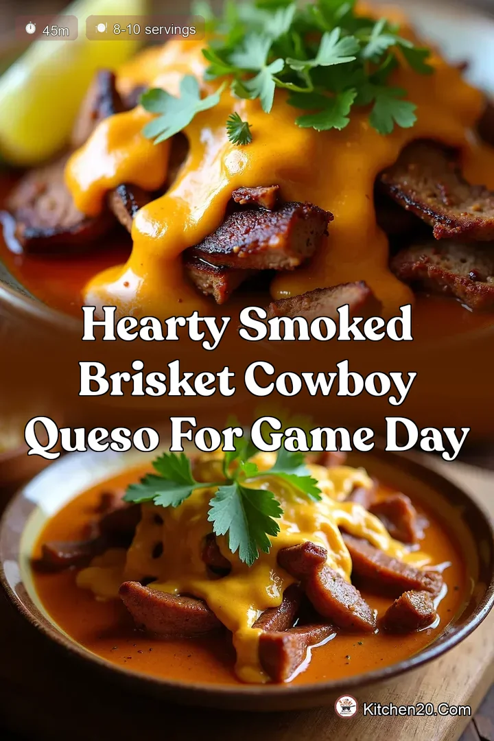 Hearty Smoked Brisket Cowboy Queso for Game Day