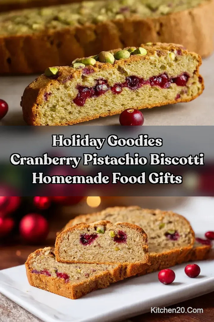 Holiday Goodies Cranberry Pistachio Biscotti Homemade Food Gifts