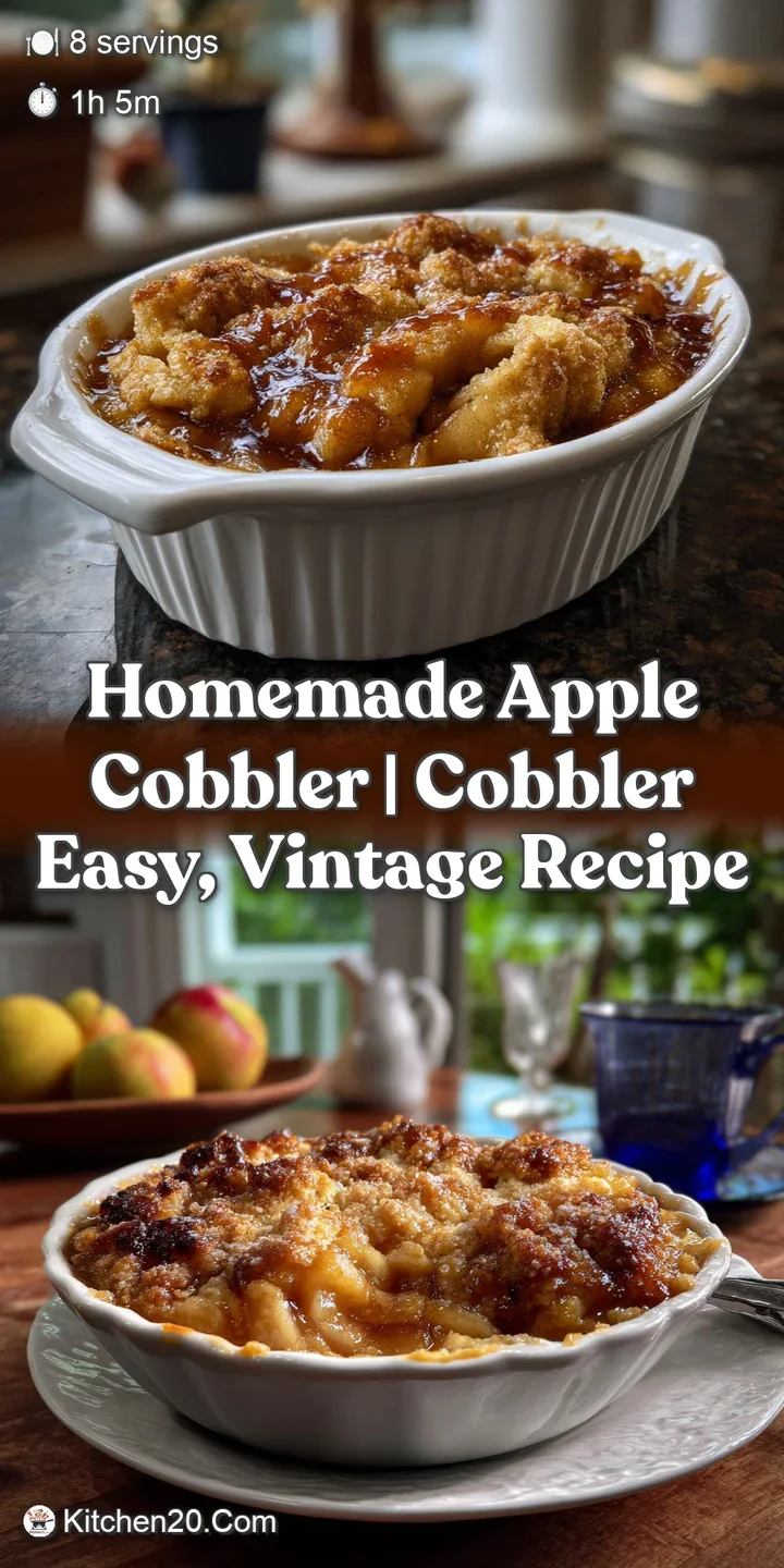 Homemade Apple Cobbler | Cobbler Easy Vintage Recipe