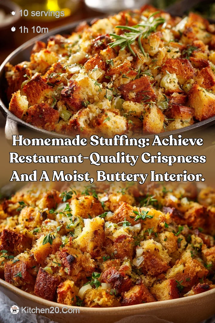 Homemade Stuffing: Achieve Restaurant-Quality Crispness and a Moist Buttery Interior.