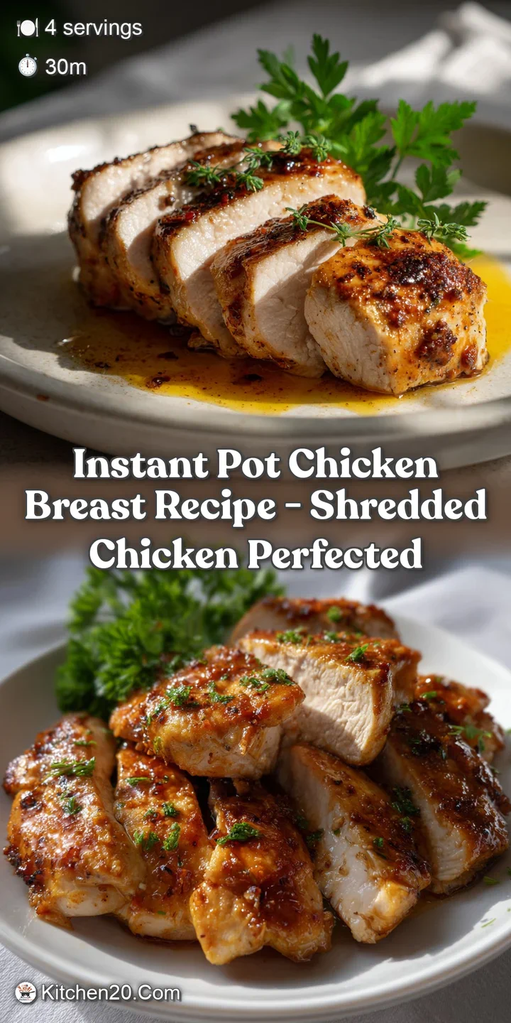 Instant Pot Chicken Breast Recipe - Shredded Chicken Perfected
