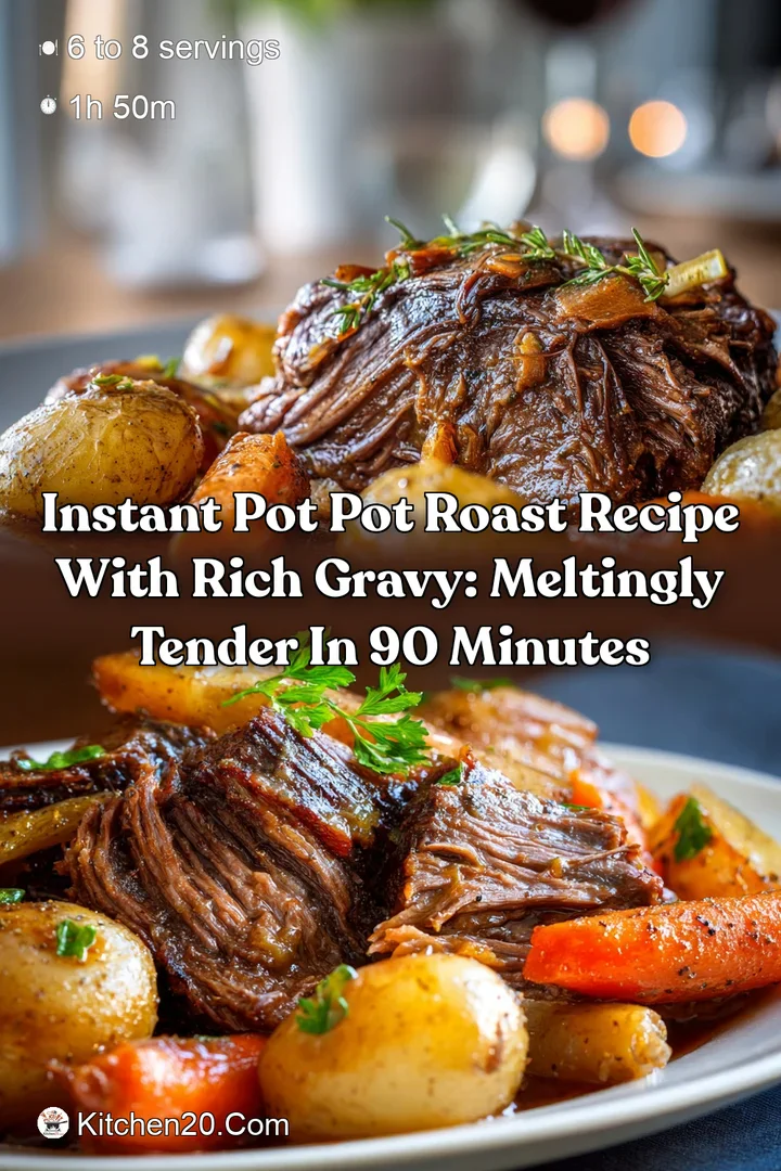 Instant Pot Pot Roast Recipe with Rich Gravy: Meltingly Tender in 90 Minutes