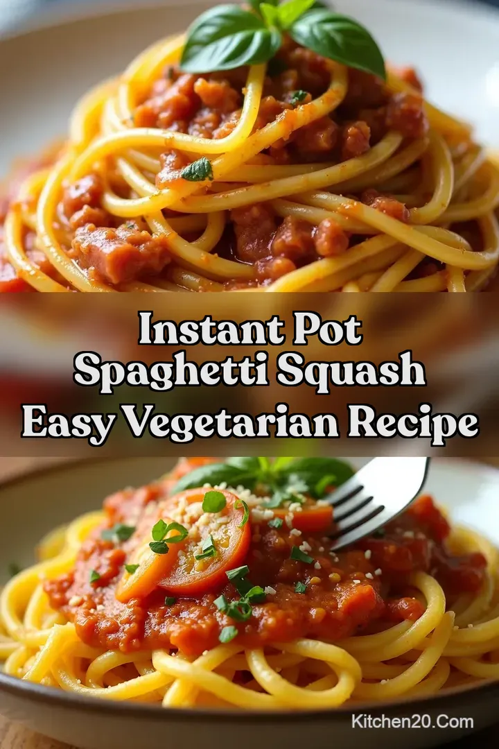 Instant Pot Spaghetti Squash Easy Vegetarian Recipe